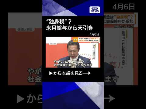 【ニュース】全世代と事業主が負担する「子育て支援金」に疑問の声　来月から給与天引き始まる shorts サムネイル