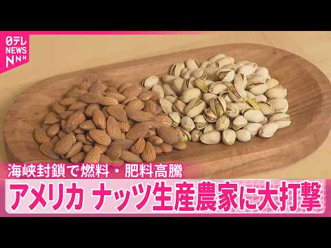 【アメリカナッツ生産農家に大打撃】海峡封鎖で燃料・肥料高騰 サムネイル
