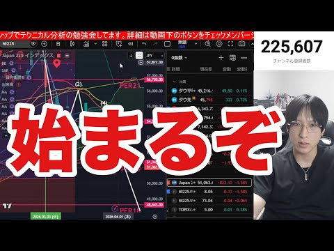 4/10【海外投資家が日本株を1.9兆円爆買い‼日経平均TACO上げ続くか⁉️】中東情勢懸念後退ででWTI原油急落、ド… サムネイル