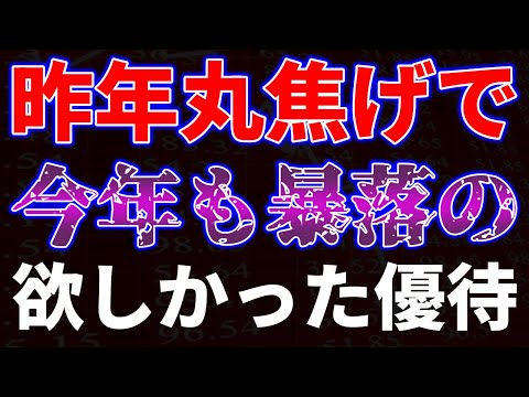 昨年丸焦げで今年も暴落の欲しかった優待 サムネイル