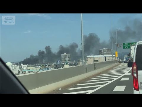 「陸地に黒い煙が見える」福岡市で火災　消防車など19台が出動【スーパーJチャンネル】(2026年5月8日) サムネイル