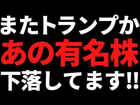 あの個人にも人気な有名株が下落した！原因はトランプ発言です サムネイル