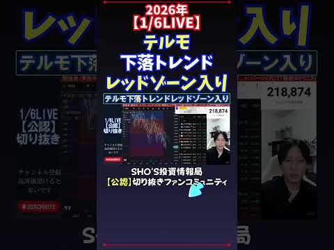 【1/6LIVE】テルモ下落トレンドレッドゾーン入り 日経平均株価 投資 サムネイル