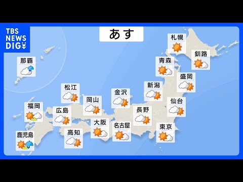 【あす12日～の天気】今週は天気急変しやすく…週末から“暑さ一段アップ”　あすはおおむね晴れても内陸・山沿いなど急な強… サムネイル