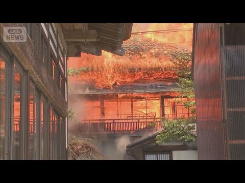 酒造の敷地から出火　建物3軒燃える　福島・喜多方市【スーパーJチャンネル】(2026年6月1日) サムネイル