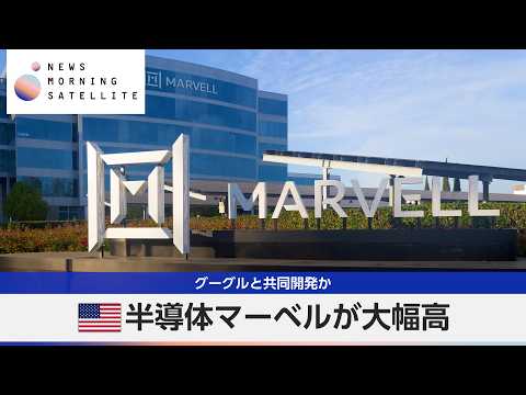 米半導体マーベルが大幅高 グーグルと共同開発か【モーサテ】 サムネイル