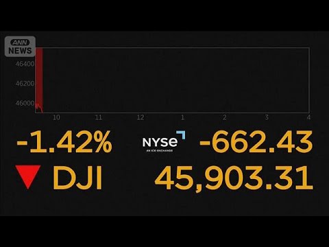 【速報】NYダウ平均株価 一時660ドル超値下がり 原油価格113ドル台に急騰受け(2026年4月2日)