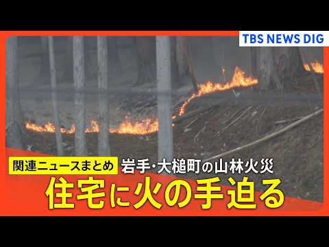 【山林火災 岩手･大槌町】山火事発生 4日目も延焼続く/避難指示エリア拡大/町の中心部方向に燃え広がる / 週末も雨期… サムネイル