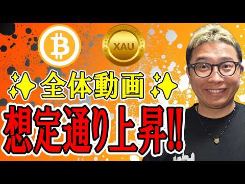 ✨全体動画✨想定通りの上昇！！【 仮想通貨 & GOLD(XAU) チャート分析】 ビットコイン 仮想通貨 暗号資産… サムネイル