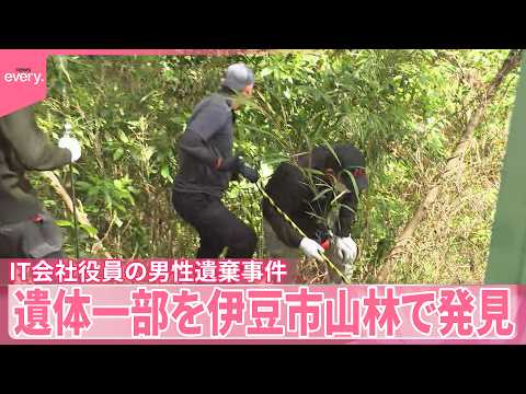 【速報】IT会社役員の男性遺棄事件  遺体一部を静岡県伊豆市の山林で発見  警視庁 サムネイル
