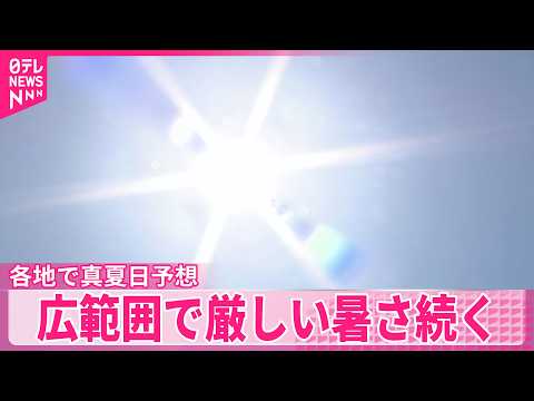 【広範囲で厳しい暑さ】真夏日となる所多く  台風6号は週明けに沖縄～本州付近に接近のおそれ サムネイル