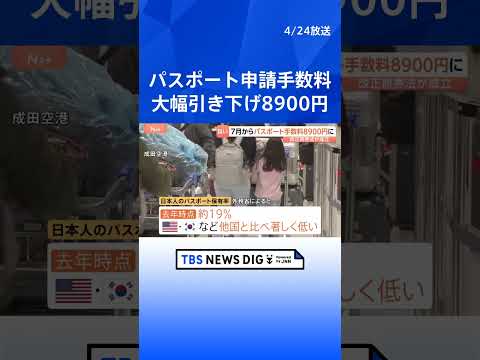 パスポート申請手数料7月から大幅引き下げへ　他国に比べて日本人の保有率が著しく低く取得を後押ししたい考え　改正旅券法成… サムネイル