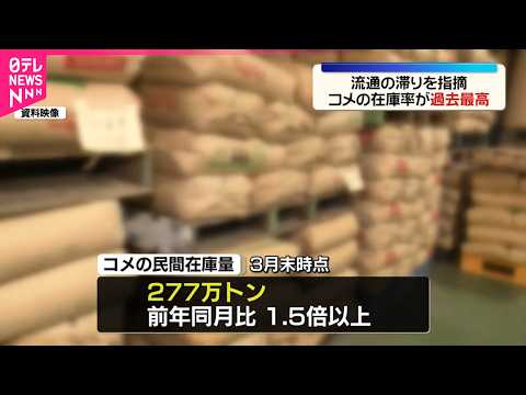 【コメ】民間在庫率が過去最高に サムネイル