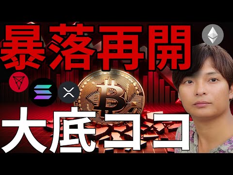 ビットコイン暴落再開！仮想通貨の大底、たぶんココです サムネイル