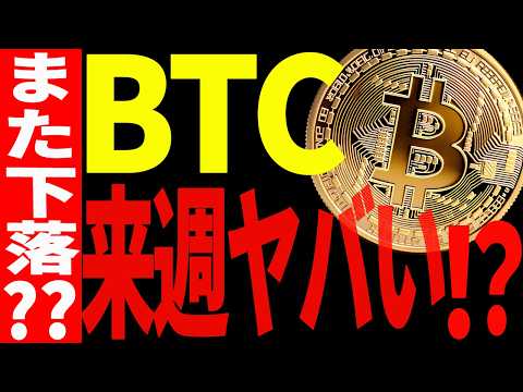 ビットコイン来週ヤバい⁉なぜ下落が止まらない？今後の戦略を共有！【仮想通貨】
