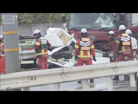 トラックなど4台絡む事故　男性が死亡　岡山市【スーパーJチャンネル】(2026年6月2日) サムネイル