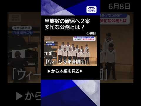 【ニュース】皇族数の確保へ“2つの案”　多忙な公務とは？ shorts サムネイル