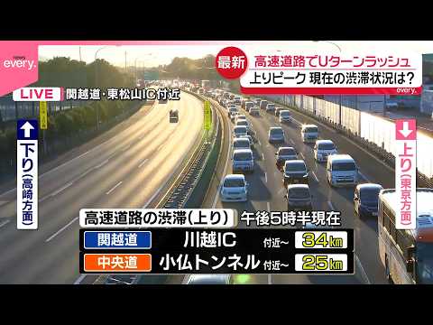 【GW後半】各地で長い渋滞発生…現在の状況は？ 海老名サービスエリアから中継 サムネイル