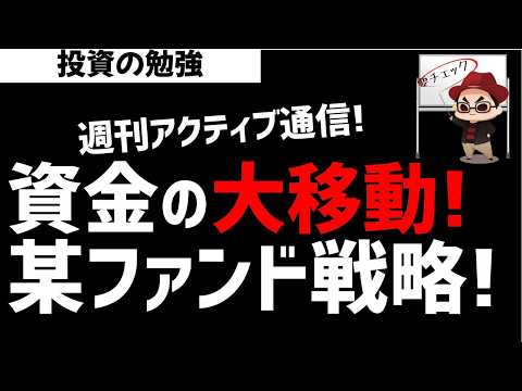 【週刊アクティブ】資金の大移動が始まった某アクティブファンド戦略！ズボラ株投資 サムネイル
