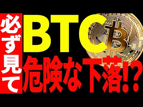 ⚠️ビットコイン急落⚠️この下落は危険なのか⁉必ず見て今後の動きに備えろ！【仮想通貨】 サムネイル