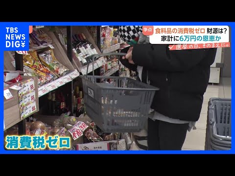 総選挙の争点「食料品の消費税ゼロ」 家計負担軽減は“年間6万円以上” 財源は？｜TBS NEWS DIG サムネイル