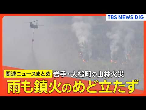 【山林火災 岩手･大槌町】山火事発生6日目/町の中心部から煙/心の支援も/避難指示エリア拡大/複数か所で火の手住宅に迫…