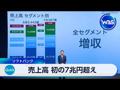 売上高 初の7兆円超え ソフトバンク【WBS】 サムネイル