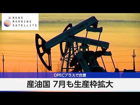 産油国 7月も生産枠拡大 OPECプラスで合意【モーサテ】 サムネイル