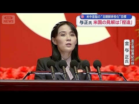 金与正氏「米国の見解は完全な捏造」　米中首脳　北朝鮮の非核化目標を再確認(2026年6月7日) サムネイル
