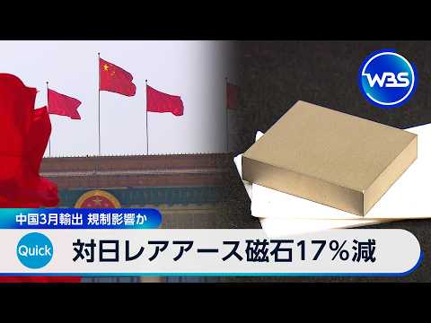 対日レアアース磁石17％減 中国3月輸出 規制影響か【WBS】 サムネイル