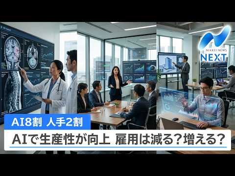 AI8割 人手2割 AIで生産性が向上 雇用は減る？増える？【NIKKEI NEWS NEXT】 サムネイル