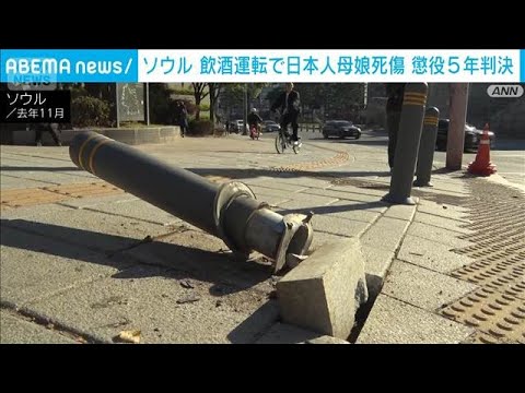 ソウル　飲酒運転で日本人母娘が死傷事故は判決「懲役5年」　遺族が「処罰望まず」(2026年5月12日) サムネイル