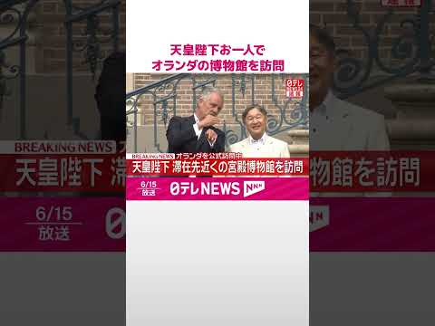 【天皇陛下】お一人でオランダの博物館を訪問  滞在後初めて報道陣の前に  滞在先ヘット・アウデ・ロー城に隣接する宮殿の… サムネイル