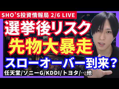 【重要局面！日経先物大暴騰はスローオーバーか？選挙後リスク】日経先物/ソニーG/トヨタ自動車/任天堂/NTT/ビットコ… サムネイル