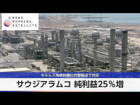 サウジアラムコ 純利益25％増　ホルムズ海峡封鎖に代替輸送で対応【モーサテ】 サムネイル