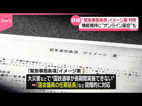 【独自】憲法改正の「緊急事態条項」創設めぐり  衆院法制局作成の条文イメージ案明らかに サムネイル
