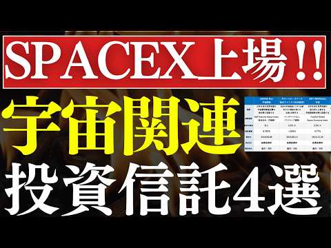 【S&P500を圧倒】宇宙関連の投資信託がアツい！スペースXで注目のおすすめ4選 サムネイル