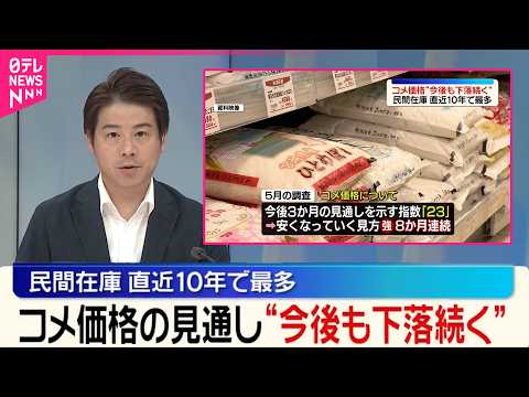 【コメ価格】 業者など対象の調査  “今後も安くなる”との見方強まる サムネイル