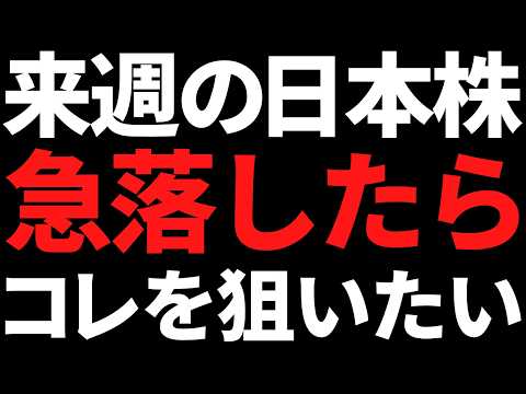 来週の日本株またブラックマンデー！？でも急落したらコレをこんな買い方してみる サムネイル