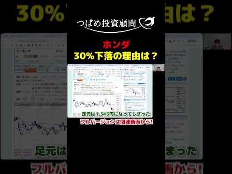ホンダ 30%下落の理由は？ サムネイル