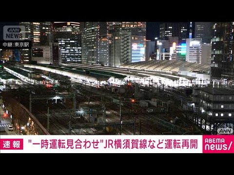 【速報】JR横須賀線など運転再開　人身事故の影響により一部区間で一時運転見合わせ(2026年3月4日) サムネイル