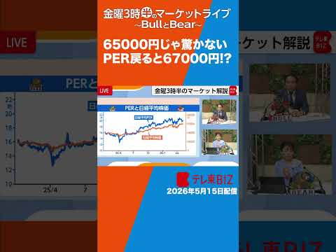 日経平均65000円じゃ驚かない！67000円も・・・!?【金曜3時半のマーケットライブ～BullとBear～】sho… サムネイル