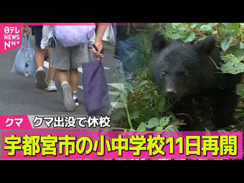 【クマ出没】宇都宮市の小中学校きょう再開　クマ出没で休校　児童「クマよけの鈴持ってきた」（日テレNEWS LIVE） サムネイル