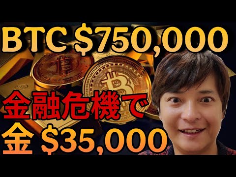 ビットコイン 750,000ドル(1.2億円)、金35,000ドルへ？金融危機で世界が変わる。