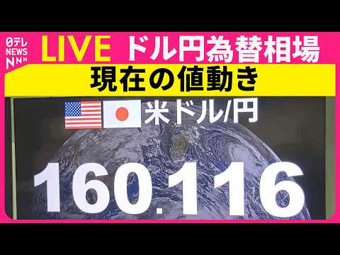 【ライブ】ドル円・為替相場ボード　日銀、政策金利を1.0％に引き上げ　31年ぶりの水準に──経済ニュースライブ（日テレ… サムネイル