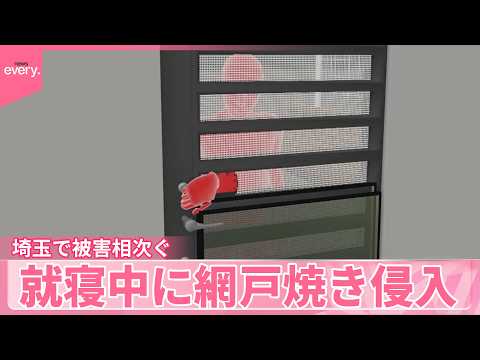 【“連続窃盗”】同一犯による犯行か  就寝中に網戸焼き侵入  埼玉・行田市 サムネイル