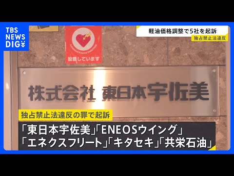 法人向け販売の軽油の価格を調整　ガソリンスタンド運営会社5社を独占禁止法違反の罪で起訴　東京地検特捜部　｜TBS NE…