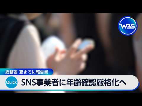 SNS事業者に年齢確認厳格化へ 総務省 夏までに報告書【WBS】 サムネイル