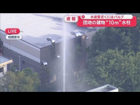 団地の水道管から“10m”水柱　水道管近くにはバルブが落ちていた【スーパーJチャンネル】(2026年6月6日)