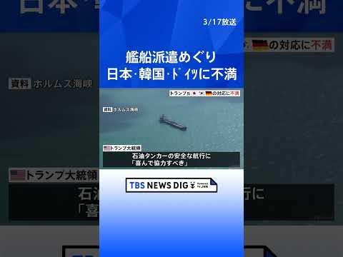 トランプ大統領 日本・韓国・ドイツの対応に不満を示す　ホルムズ海峡への艦船派遣めぐり｜TBS NEWS DIG sho…